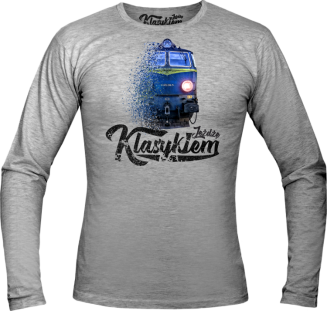Jeżdżę klasykiem Stary Pociąg PKP - longsleeve męski - 4