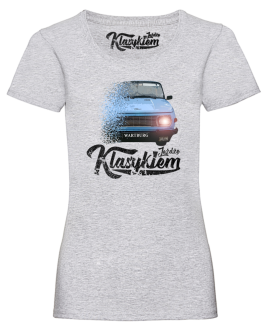 Jeżdżę klasykiem Wartburg - koszulka damska melanż