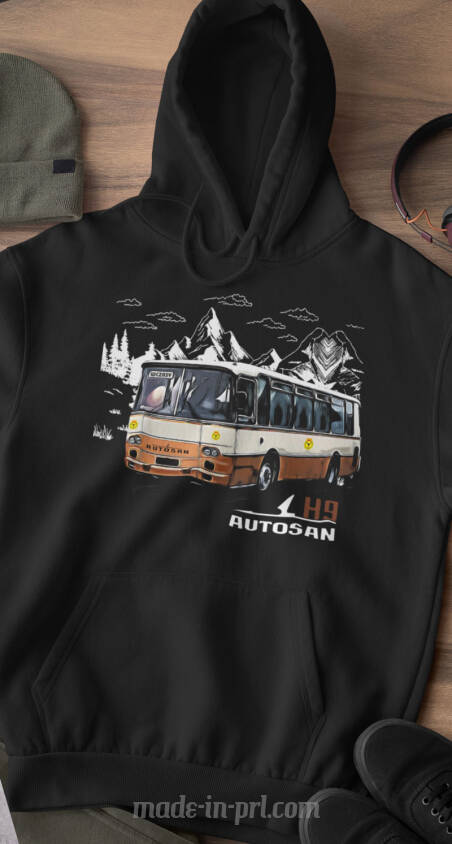 Autosan H9 Autobus PRL - bluza męska z kapturem