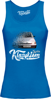 Jeżdżę klasykiem CINQUECENTO - top damski niebieski