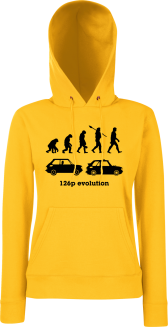 126p Evolution - bluza damska z kapturem żółta