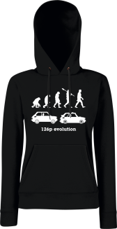 126p Evolution - bluza damska z kapturem czarna
