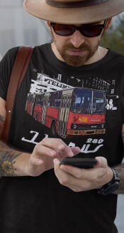 Ikarus 280 Autobus PRL - koszulka męska