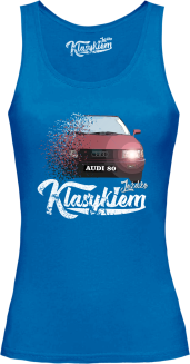 Jeżdżę klasykiem Audi 80 - top damski niebieski