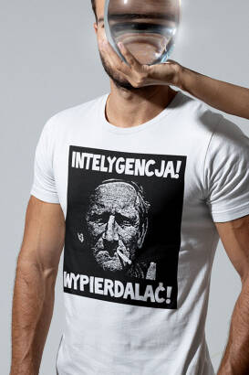 Intelygencja wypierdalać! cytaty Himilsbach - koszulka męska 