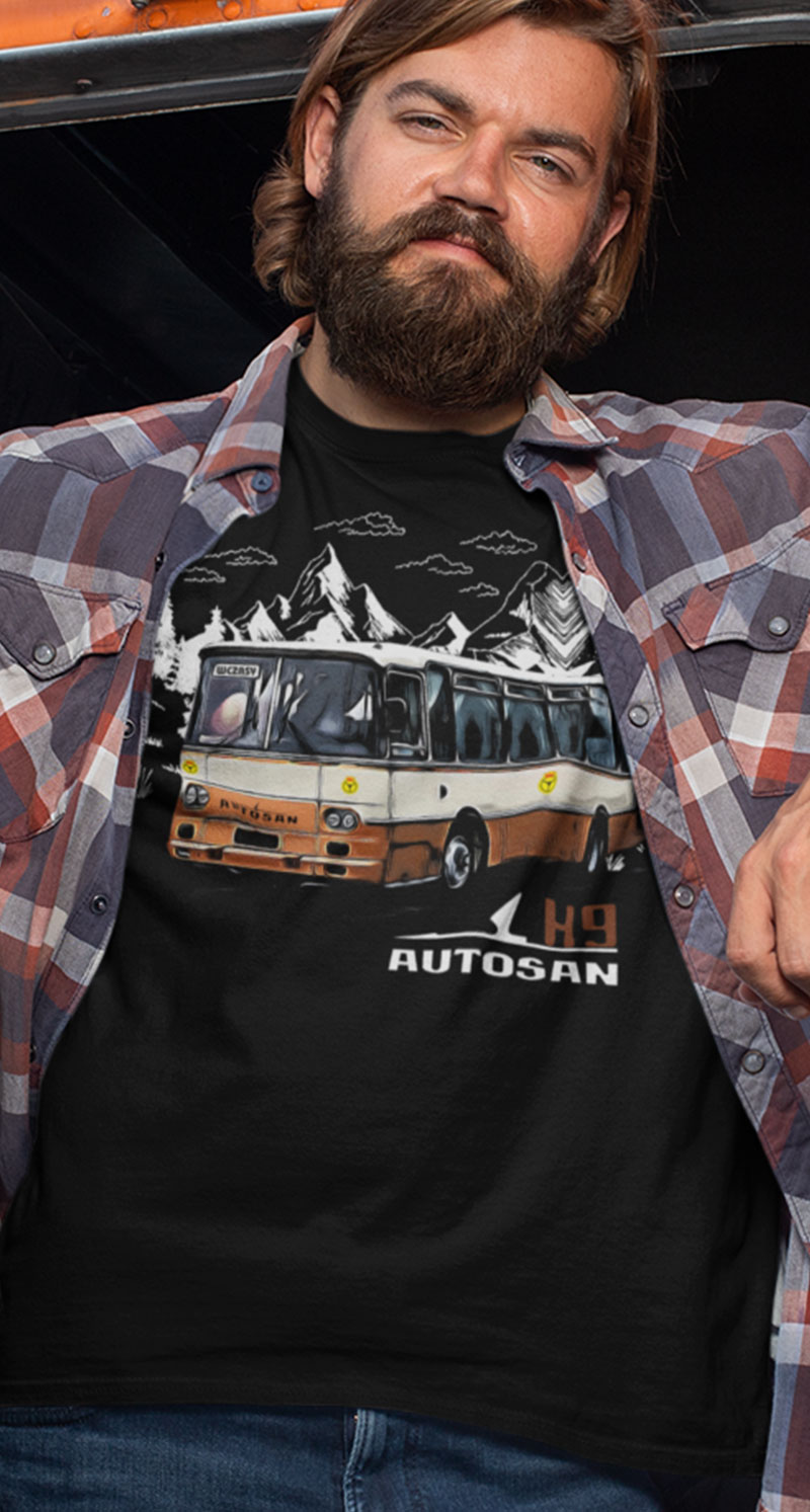 Autosan H9 Autobus PRL - koszulka męska 