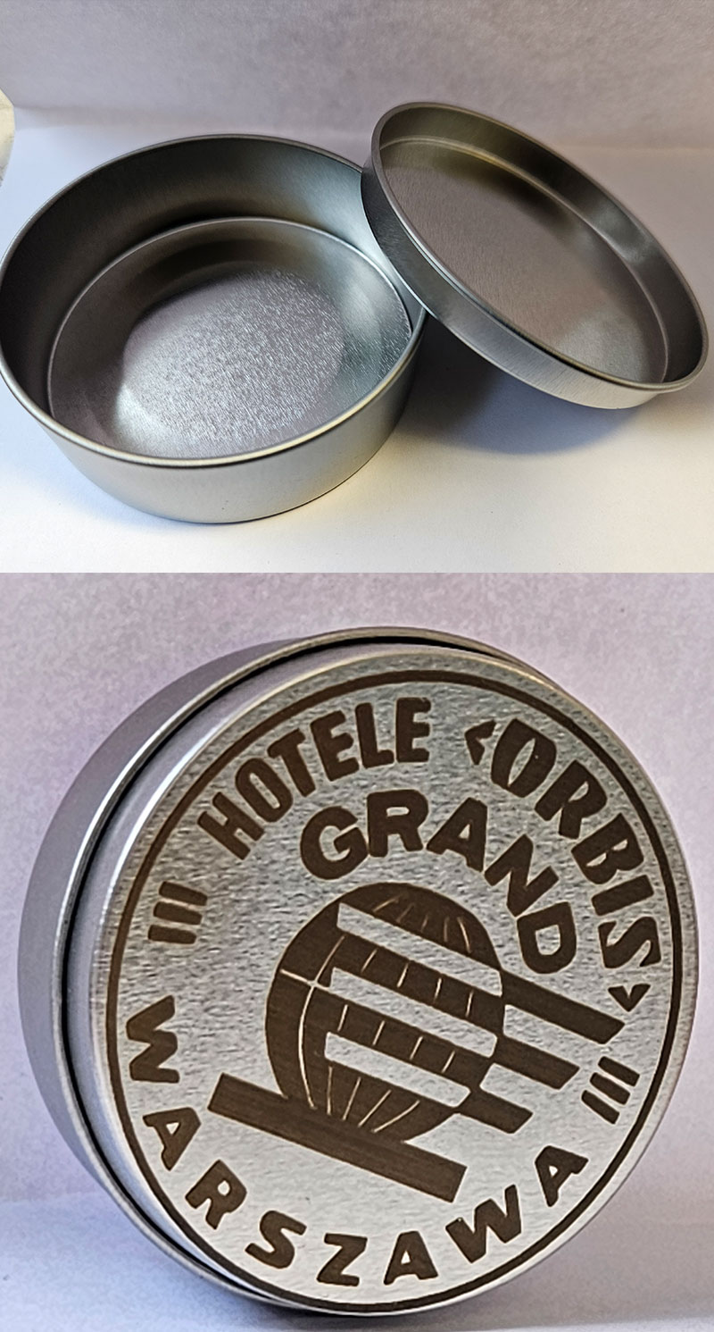 Hotele ORBIS Grand Warszawa - pudełko metalowe na miętówki